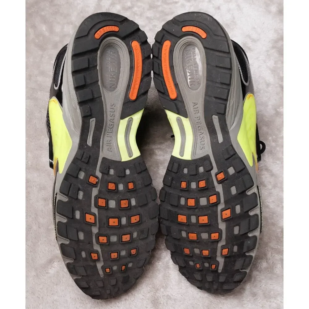 Nike Air Pegasus Wave Gradient Wave Black Safety Orange Sneakers Mens Size 11